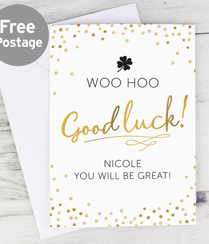 Personalised Good Luck Card - ItJustGotPersonal.co.uk