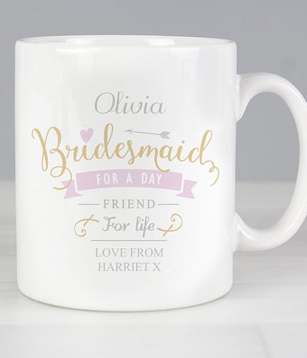 Personalised I Am Glad... Bridesmaid Mug - ItJustGotPersonal.co.uk