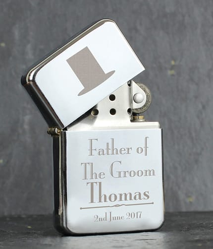 Personalised Decorative Wedding Father of the Groom Lighter - ItJustGotPersonal.co.uk