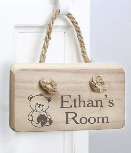 Personalised Teddy Wooden Sign - ItJustGotPersonal.co.uk