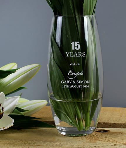 Personalised Anniversary Bullet Vase - ItJustGotPersonal.co.uk