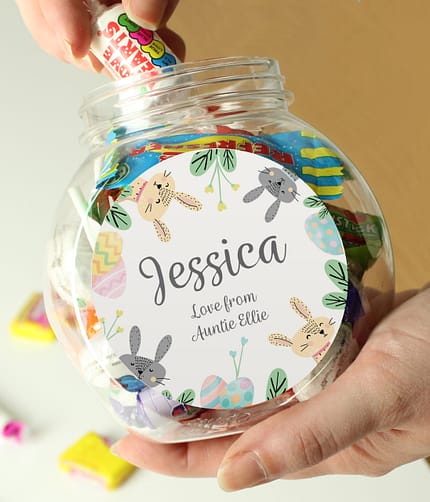 Personalised Easter Bunny Sweet Jar - ItJustGotPersonal.co.uk