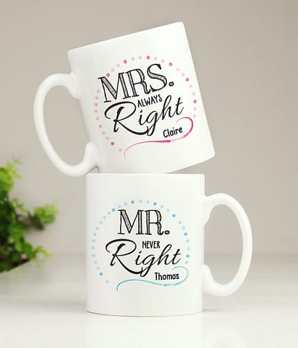 Personalised MR & MRS MUG SET - ItJustGotPersonal.co.uk