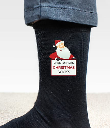 Personalised Santa Claus Christmas Socks - ItJustGotPersonal.co.uk