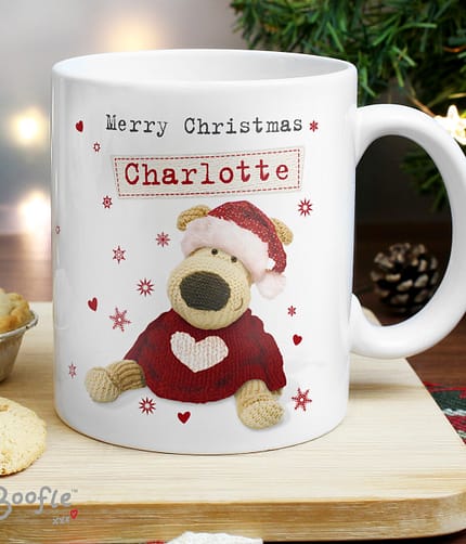 Personalised Boofle Christmas Love Mug - ItJustGotPersonal.co.uk