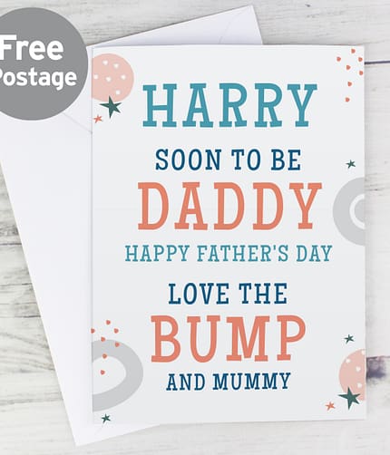 Personalised From the Bump Father's Day Card - ItJustGotPersonal.co.uk