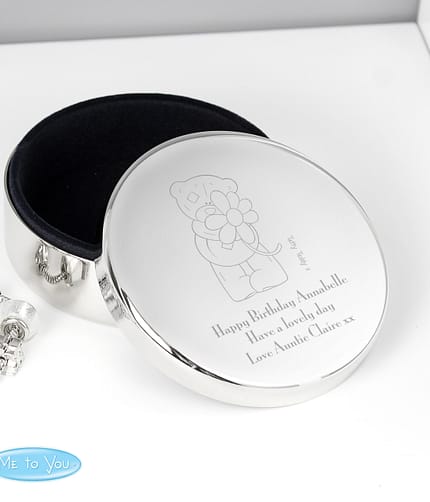 Personalised Me to You Flower Round Trinket Box - ItJustGotPersonal.co.uk