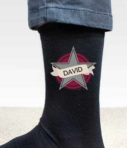Personalised Star Men's Socks - ItJustGotPersonal.co.uk