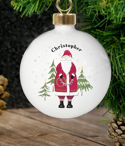 Personalised Father Christmas Bauble - ItJustGotPersonal.co.uk