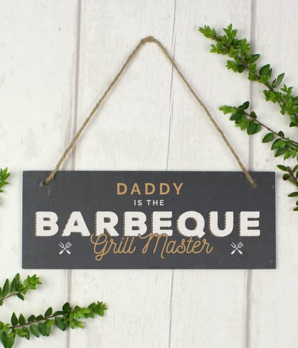 Personalised ""Barbeque Grill Master"" Printed Hanging Slate Plaque - ItJustGotPersonal.co.uk