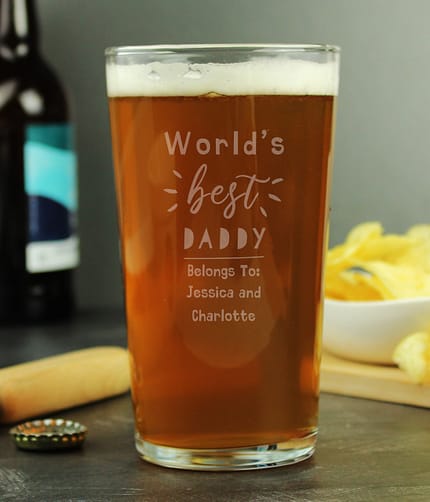 Personalised World's Best Pint Glass - ItJustGotPersonal.co.uk