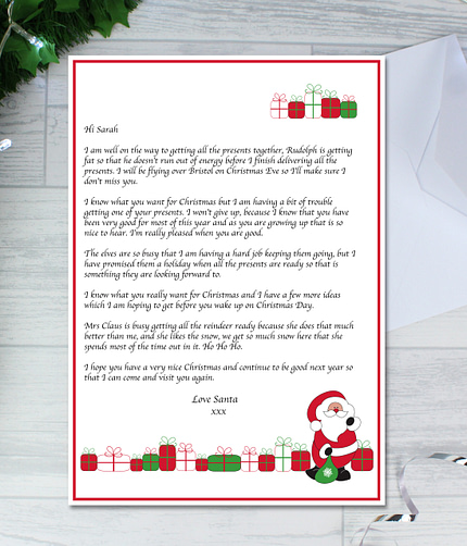 Personalised Santa Letter - ItJustGotPersonal.co.uk