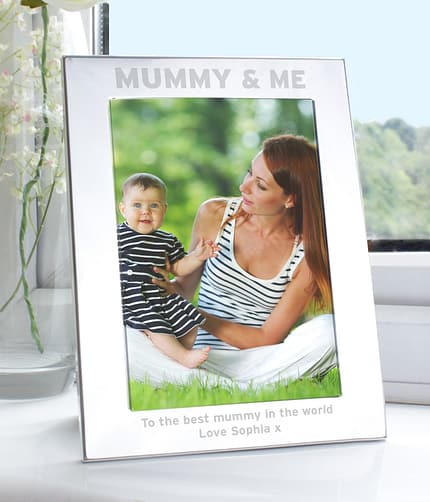 Personalised Silver 5x7 Mummy & Me Photo Frame - ItJustGotPersonal.co.uk