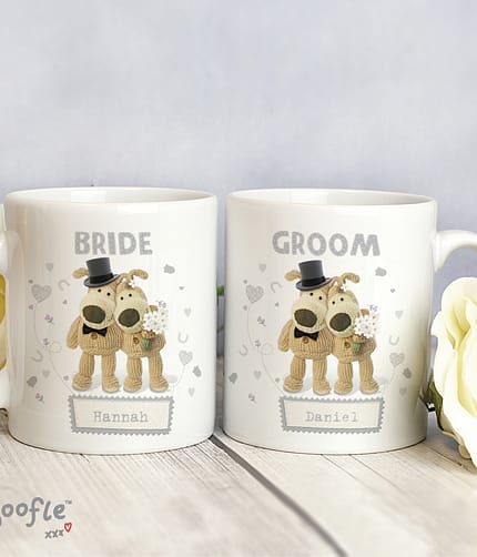 Personalised Boofle Wedding Couple Mug Set - ItJustGotPersonal.co.uk