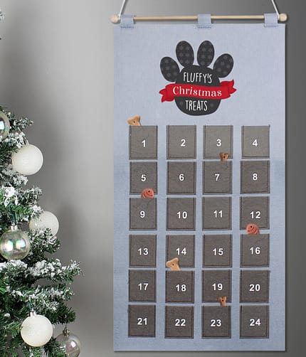 Personalised Pet Advent Calendar In Silver Grey - ItJustGotPersonal.co.uk