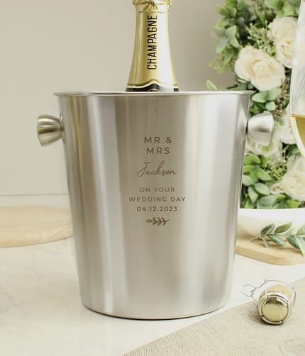 Personalised Free Text Stainless Steel Ice Bucket - ItJustGotPersonal.co.uk