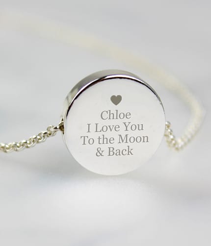 Personalised Any Message Disc Necklace - ItJustGotPersonal.co.uk