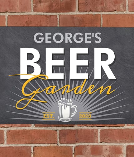 Personalised Beer Garden Metal Sign - ItJustGotPersonal.co.uk