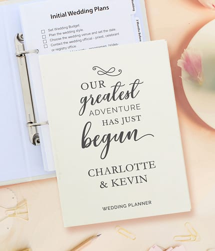 Personalised Our Greatest Adventure Wedding Planner - ItJustGotPersonal.co.uk