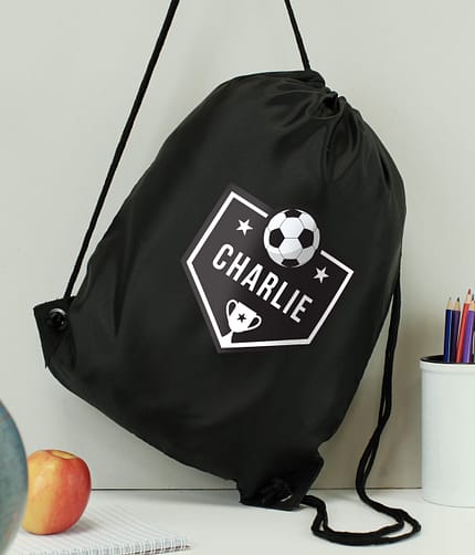 Personalised Football Black Kit Bag - ItJustGotPersonal.co.uk