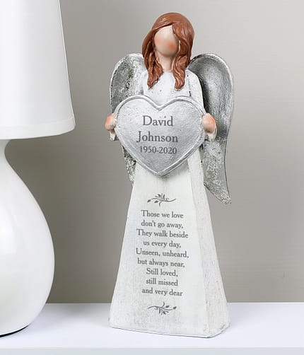 Personalised Memorial Angel Ornament - ItJustGotPersonal.co.uk