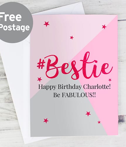 Personalised #Bestie Card - ItJustGotPersonal.co.uk