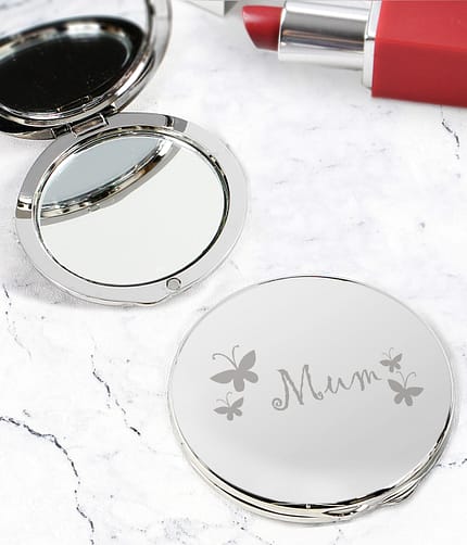 Mum Round Compact Mirror - ItJustGotPersonal.co.uk