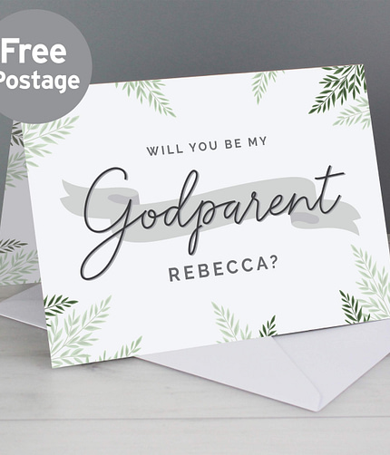 Personalised Godparent Card - ItJustGotPersonal.co.uk