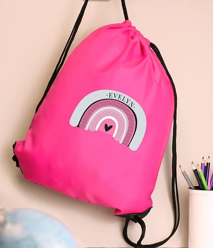 Personalised Rainbow Pink Kit Bag - ItJustGotPersonal.co.uk