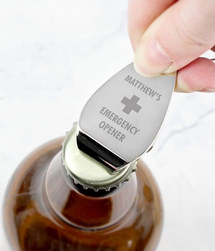 Personalised Emergency Bottle Opener Keyring - ItJustGotPersonal.co.uk