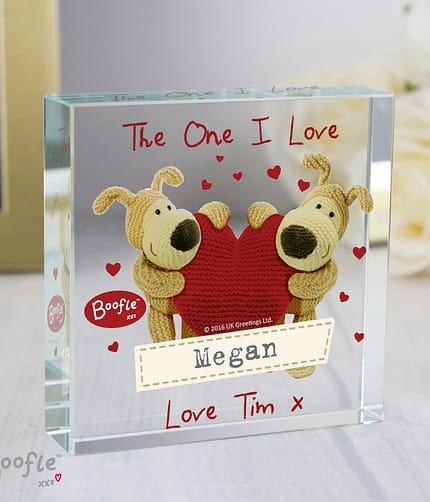 Personalised Boofle Shared Heart Crystal Token - ItJustGotPersonal.co.uk