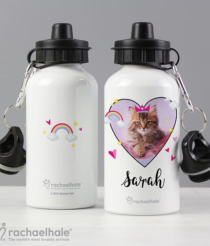 Personalised Rachael Hale Cute Cat Drinks Bottle - ItJustGotPersonal.co.uk