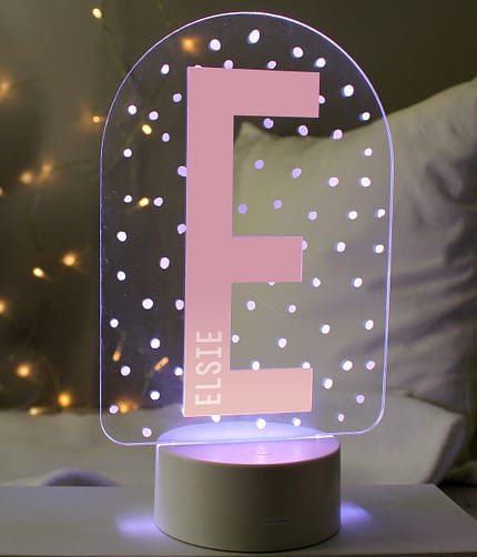 Personalised Initial LED Colour Changing Night Light - ItJustGotPersonal.co.uk