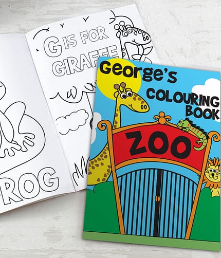 Personalised Zoo Colouring Book - ItJustGotPersonal.co.uk