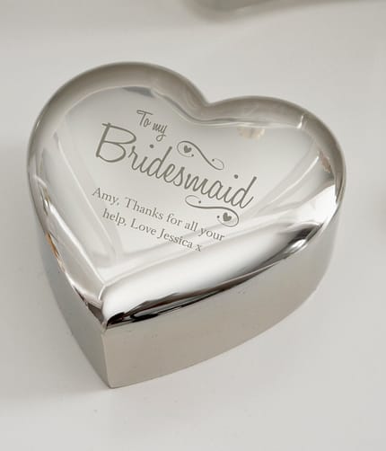 Personalised Bridesmaid Swirls & Hearts Trinket Box - ItJustGotPersonal.co.uk