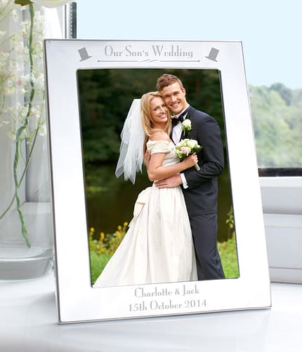 Personalised Silver 5x7 Decorative Our Sons Wedding Photo Frame - ItJustGotPersonal.co.uk