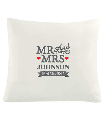 Personalised Mr & Mrs Cushion - ItJustGotPersonal.co.uk