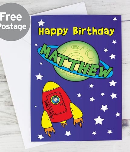 Personalised Space Card - ItJustGotPersonal.co.uk