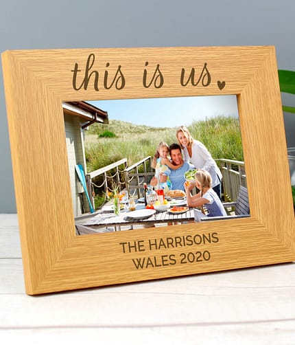 Personalised 'This Is Us' 6x4 Landscape Wooden Photo Frame - ItJustGotPersonal.co.uk