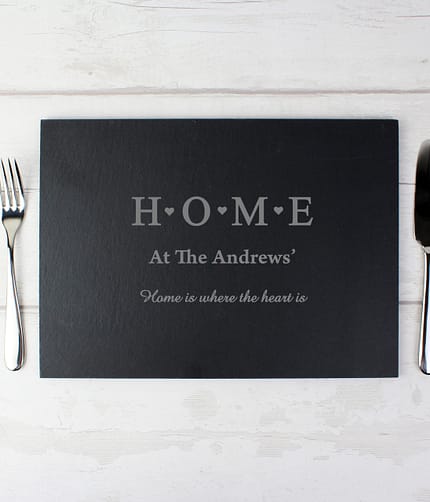 Personalised HOME Slate Rectangle Placemat - ItJustGotPersonal.co.uk