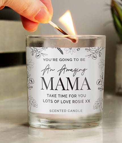 Personalised Mothers Day Floral Scented Jar Candle - ItJustGotPersonal.co.uk
