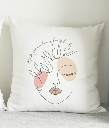 Personalised Grace Line Art Cushion - ItJustGotPersonal.co.uk