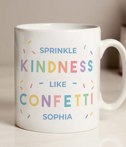 Personalised Kindness Like Confetti Mug - ItJustGotPersonal.co.uk