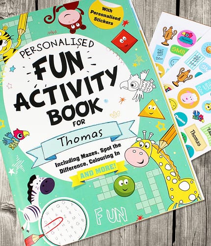 Personalised Activity Book with Stickers - ItJustGotPersonal.co.uk
