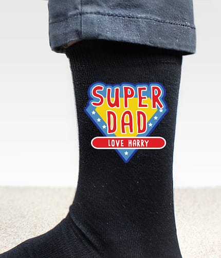 Personalised Super Dad Mens Socks - ItJustGotPersonal.co.uk
