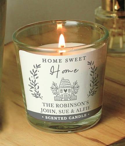 Personalised HOME Scented Jar Candle - ItJustGotPersonal.co.uk