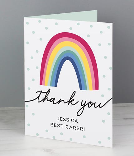 Personalised Rainbow Thank You Card - ItJustGotPersonal.co.uk
