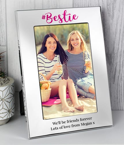 Personalised #Bestie 6x4 Silver Photo Frame - ItJustGotPersonal.co.uk