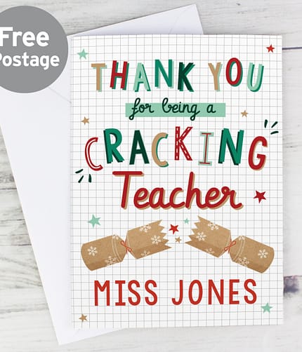 Personalised Cracking Teacher Card - ItJustGotPersonal.co.uk