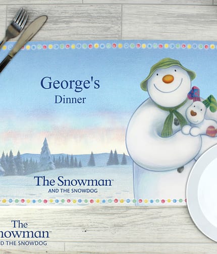 Personalised The Snowman and the Snowdog Placemat - ItJustGotPersonal.co.uk